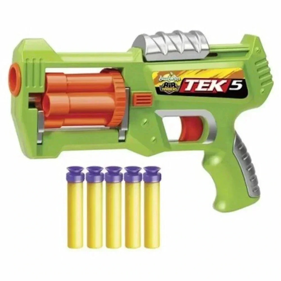 NEW Buzz Bee Air Warriors Ultra TEK 5 Revolver Foam Blaster Pistol Playset - Picture 4 of 4